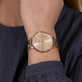 Buy Shop Michael Kors Pyper Three-Hand Rose Gold Dial Rose Gold Steel Strap Watch For Women - MK3897 USA Online