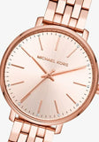 Buy Shop Michael Kors Pyper Three-Hand Rose Gold Dial Rose Gold Steel Strap Watch For Women - MK3897 USA Online