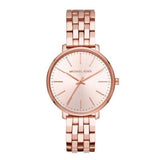 Buy Shop Michael Kors Pyper Three-Hand Rose Gold Dial Rose Gold Steel Strap Watch For Women - MK3897 USA Online