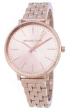 Buy Shop Michael Kors Pyper Three-Hand Rose Gold Dial Rose Gold Steel Strap Watch For Women - MK3897 USA Online
