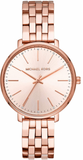 Buy Shop Michael Kors Pyper Three-Hand Rose Gold Dial Rose Gold Steel Strap Watch For Women - MK3897 USA Online