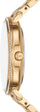 Buy Shop Michael Kors Pyper Three Hand White Dial Gold Steel Strap Watch For Women - MK4666 USA Online