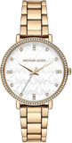 Buy Shop Michael Kors Pyper Three Hand White Dial Gold Steel Strap Watch For Women - MK4666 USA Online