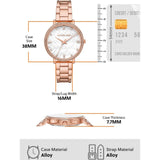 Buy Shop Michael Kors Pyper Three-Hand White Dial Rose Gold Steel Strap Watch For Women - MK4594 USA Online