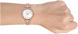 Buy Shop Michael Kors Pyper Three-Hand White Dial Rose Gold Steel Strap Watch For Women - MK4594 USA Online