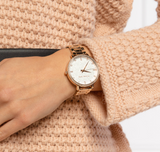 Buy Shop Michael Kors Pyper Three-Hand White Dial Rose Gold Steel Strap Watch For Women - MK4594 USA Online