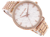 Buy Shop Michael Kors Pyper Three-Hand White Dial Rose Gold Steel Strap Watch For Women - MK4594 USA Online