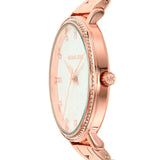 Buy Shop Michael Kors Pyper Three-Hand White Dial Rose Gold Steel Strap Watch For Women - MK4594 USA Online