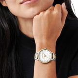 Buy Shop Michael Kors Pyper Three Hand White Dial Two Tone Steel Strap Watch For Women - MK4595 USA Online
