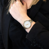 Buy Shop Michael Kors Pyper Three Hand White Dial Two Tone Steel Strap Watch For Women - MK4595 USA Online