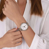 Buy Shop Michael Kors Pyper Three Hand White Dial Two Tone Steel Strap Watch For Women - MK4595 USA Online