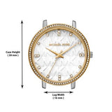 Buy Shop Michael Kors Pyper Three Hand White Dial Two Tone Steel Strap Watch For Women - MK4595 USA Online