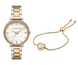Buy Shop Michael Kors Pyper Three Hand White Dial Two Tone Steel Strap Watch For Women - MK4595 USA Online