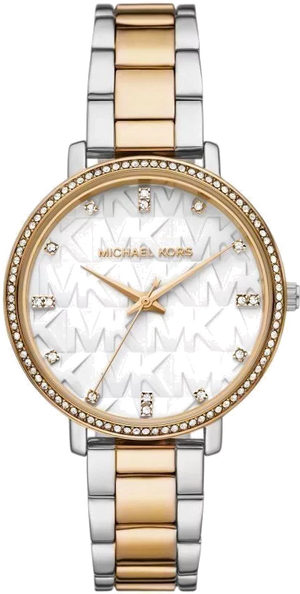 Buy Shop Michael Kors Pyper Three Hand White Dial Two Tone Steel Strap Watch For Women - MK4595 USA Online