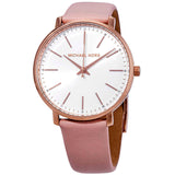 Buy Shop Michael Kors Pyper Analog White Dial Pink Leather Strap Watch For Women - MK2803 USA Online