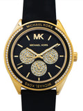 Buy Shop Michael Kors Quartz Black Dial Black Silicone Strap Watch For Women - MK6944 USA Online