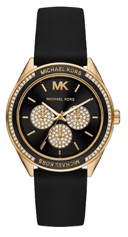 Buy Shop Michael Kors Quartz Black Dial Black Silicone Strap Watch For Women - MK6944 USA Online