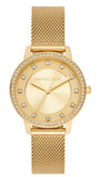 Buy Shop Michael Kors Quartz Crystals Gold Dial Gold Mesh Strap Watch for Women - MKO1011 USA Online