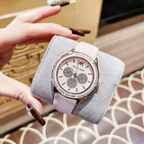 Buy Shop Michael Kors Quartz Pink Dial Pink Silicone Strap Watch For Women - MK6946 USA Online