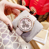 Buy Shop Michael Kors Quartz Pink Dial Pink Silicone Strap Watch For Women - MK6946 USA Online