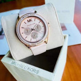 Buy Shop Michael Kors Quartz Pink Dial Pink Silicone Strap Watch For Women - MK6946 USA Online