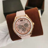 Buy Shop Michael Kors Quartz Pink Dial Pink Silicone Strap Watch For Women - MK6946 USA Online