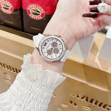 Buy Shop Michael Kors Quartz Pink Dial Pink Silicone Strap Watch For Women - MK6946 USA Online