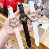 Buy Shop Michael Kors Quartz Pink Dial Pink Silicone Strap Watch For Women - MK6946 USA Online