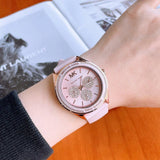 Buy Shop Michael Kors Quartz Pink Dial Pink Silicone Strap Watch For Women - MK6946 USA Online