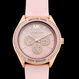 Buy Shop Michael Kors Quartz Pink Dial Pink Silicone Strap Watch For Women - MK6946 USA Online