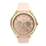 Buy Shop Michael Kors Quartz Pink Dial Pink Silicone Strap Watch For Women - MK6946 USA Online