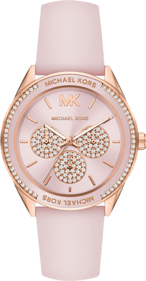 Buy Shop Michael Kors Quartz Pink Dial Pink Silicone Strap Watch For Women - MK6946 USA Online