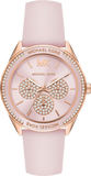 Buy Shop Michael Kors Quartz Pink Dial Pink Silicone Strap Watch For Women - MK6946 USA Online