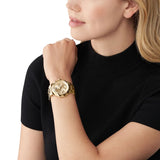 Buy Shop Michael Kors Raquel Analog Gold Dial Gold Steel Strap Watch For Women - MK4690 USA Online