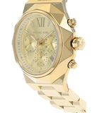 Buy Shop Michael Kors Raquel Analog Gold Dial Gold Steel Strap Watch For Women - MK4690 USA Online
