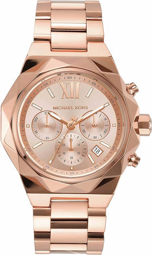 Buy Shop Michael Kors Raquel Analog Rose Gold Dial Rose Gold Steel Strap Watch For Women - MK4688 USA Online