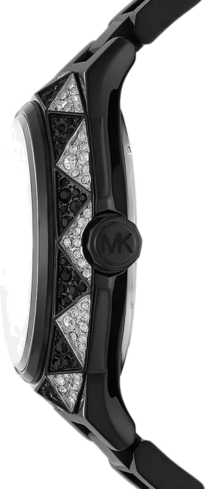 Buy Shop Michael Kors Raquel Three Hand Silver Dial Black Steel Strap Watch For Women - MK4692 USA Online