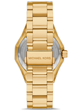 Buy Shop Michael Kors Raquel Three Hand Crystals Gold Dial Gold Steel Strap Watch For Women - MK7398 USA Online