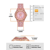 Buy Shop Michael Kors Raquel Three-Hand Crystals Pink Dial Rose Gold Steel Strap Watch For Women - MK7343 USA Online