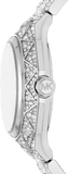 Buy Shop Michael Kors Raquel Three Hand Crystals Silver Dial Silver Steel Strap Watch For Women - MK4691 USA Online