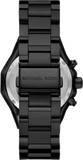 Buy Shop Michael Kors Raquel Three Hand Silver Dial Black Steel Strap Watch For Women - MK4692 USA Online
