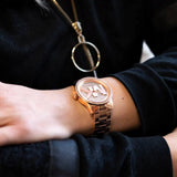 Buy Shop Michael Kors Ritz Analog Crystals Silver Dial Rose Gold Steel Strap Watch for Women - MK6863 USA Online
