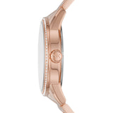Buy Shop Michael Kors Ritz Analog Crystals Silver Dial Rose Gold Steel Strap Watch for Women - MK6863 USA Online