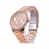 Buy Shop Michael Kors Ritz Analog Crystals Silver Dial Rose Gold Steel Strap Watch for Women - MK6863 USA Online
