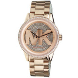 Buy Shop Michael Kors Ritz Analog Crystals Silver Dial Rose Gold Steel Strap Watch for Women - MK6863 USA Online
