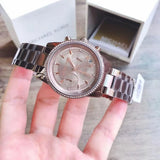 Buy Shop Michael Kors Ritz Chronograph Brown Dial Brown Steel Strap Watch For Women - MK6529 USA Online