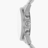Buy Shop Michael Kors Ritz Chronograph Crystals Silver Dial Silver Steel Strap Watch for Women - MK6746 USA Online