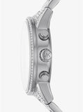 Buy Shop Michael Kors Ritz Chronograph Crystals Silver Dial Silver Steel Strap Watch for Women - MK6746 USA Online