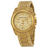 Buy Shop Michael Kors Ritz Chronograph Gold Dial Gold Steel Strap Watch for Women - MK5676 USA Online