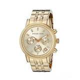 Buy Shop Michael Kors Ritz Chronograph Gold Dial Gold Steel Strap Watch for Women - MK5676 USA Online